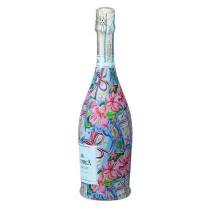 Preppy Happy Birthday Brushed Presents Prosecco Bottle Wrap