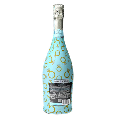Blue Engagement Ring Prosecco Bottle Wrap