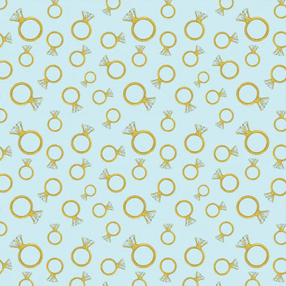Blue Engagement Ring Prosecco Bottle Wrap