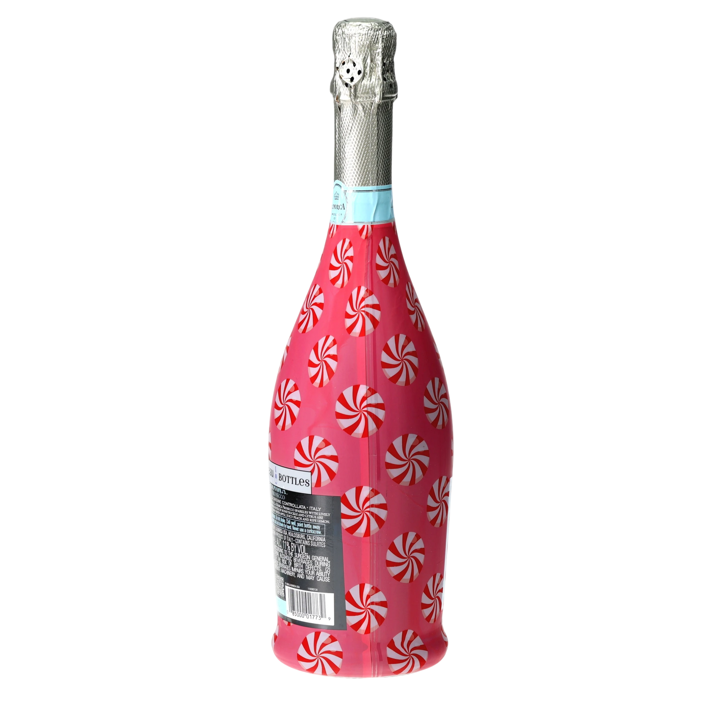 Peppermint Parade Prosecco Bottle Wrap