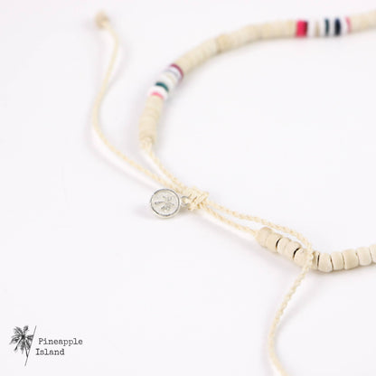 Putih Surf Bead Necklace, Beaded Necklace, Surf