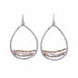 Two Tone Tear Drop Earring