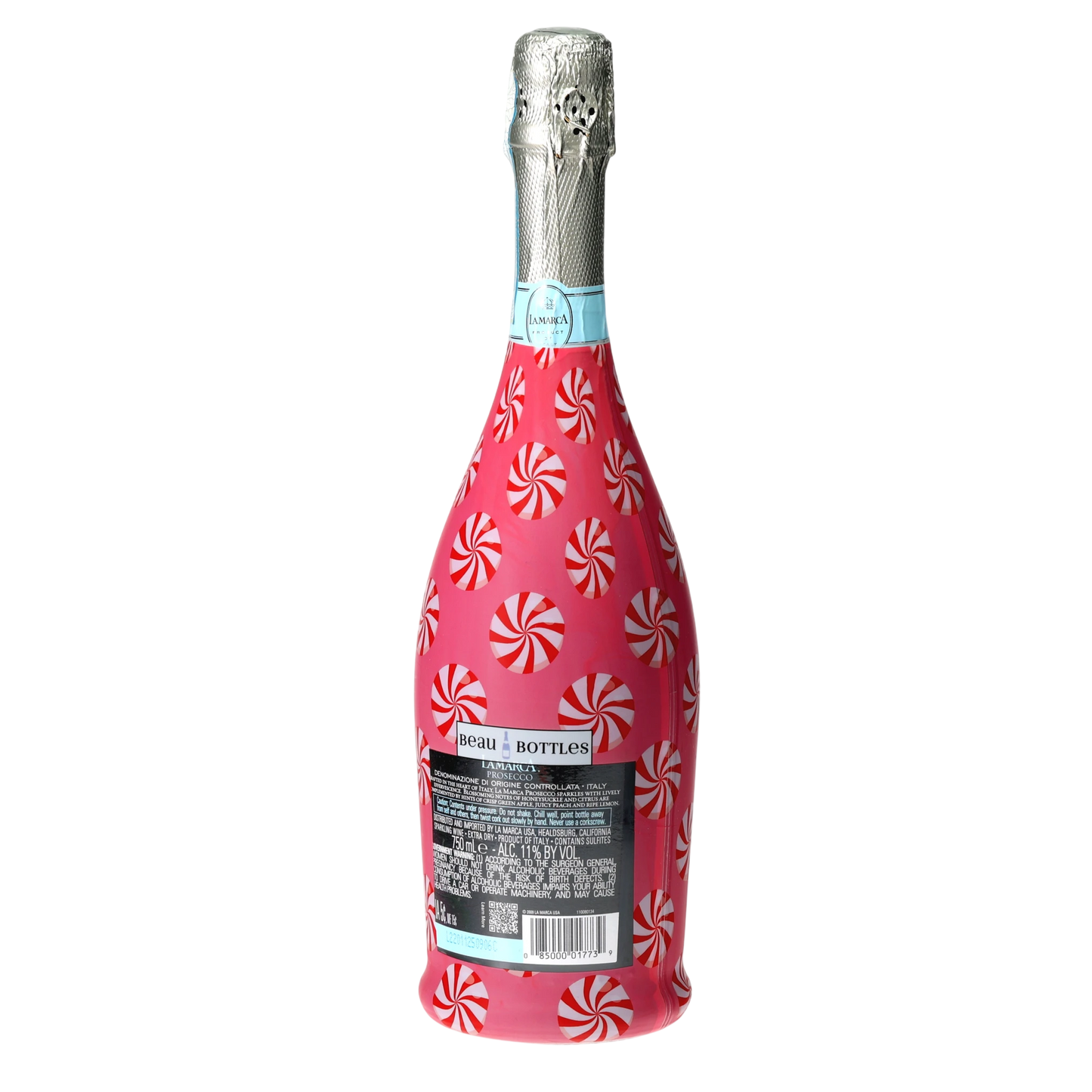 Peppermint Parade Prosecco Bottle Wrap