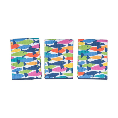 Mighty Mini Towel (Set of 3) Reversible - KN Fish
