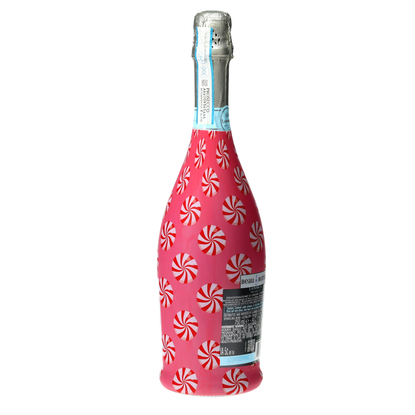 Peppermint Parade Prosecco Bottle Wrap