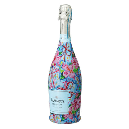 Preppy Happy Birthday Brushed Presents Prosecco Bottle Wrap