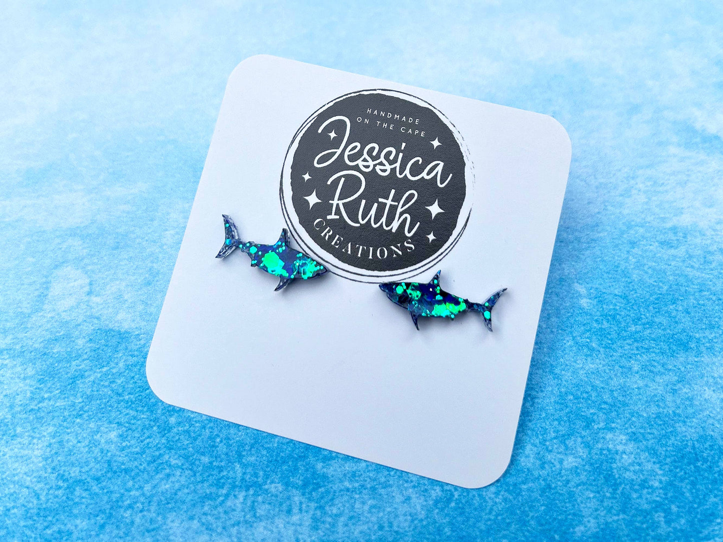 Cute Beachy Shark Stud Earrings - Multiple Color Options