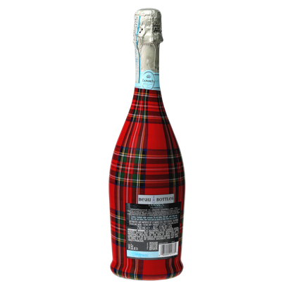 Red & Green Christmas Tartan Prosecco Bottle Wrap