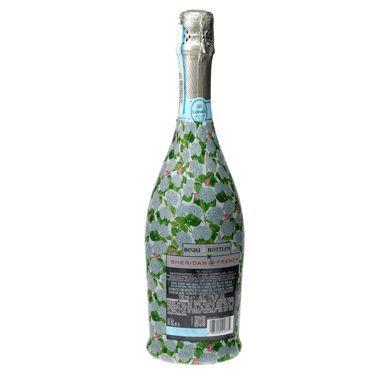 Sheridan French Collection - Classic Hydrangea Prosecco Bottle Wrap