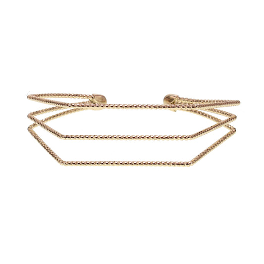 Twisted Metal Cuff Bracelet | Gold and Silver
