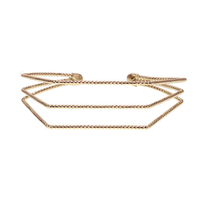 Twisted Metal Cuff Bracelet | Gold and Silver