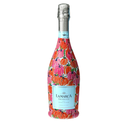 Pink & Orange Pumpkins Prosecco Bottle Wrap