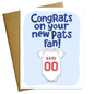 Congrats on Your New Pats Fan New England Patriots Baby Card