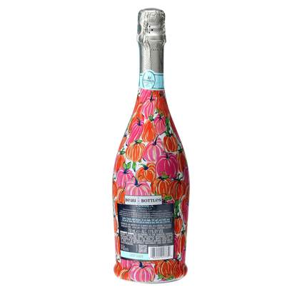 Pink & Orange Pumpkins Prosecco Bottle Wrap