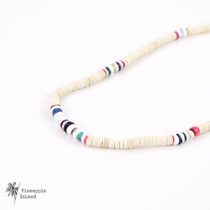 Putih Surf Bead Necklace, Beaded Necklace, Surf