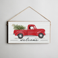Christmas Tree Truck Twine Hanging Sign