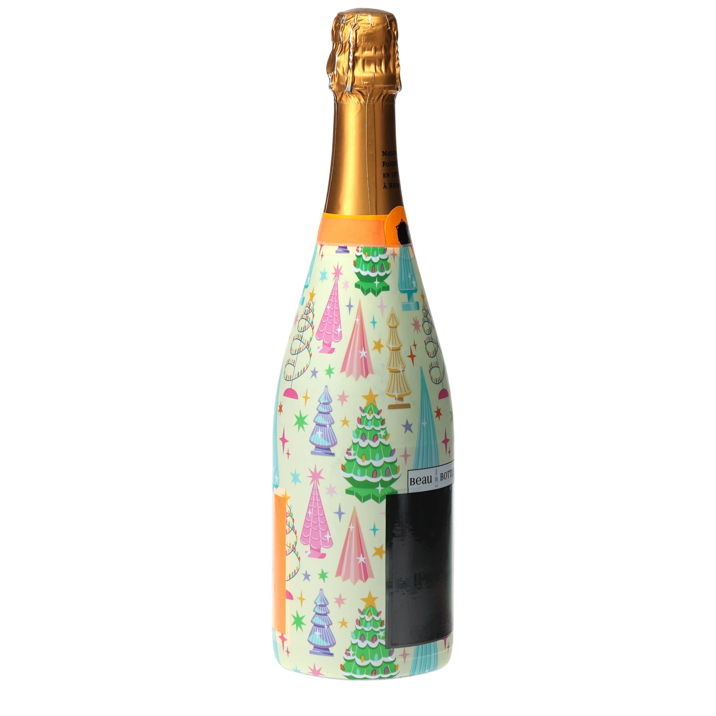 Timeless Christmas Trees Champagne Bottle Wrap