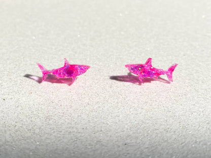 Cute Beachy Shark Stud Earrings - Multiple Color Options