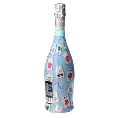 Pastel Blue Mahjong Prosecco Bottle Wrap