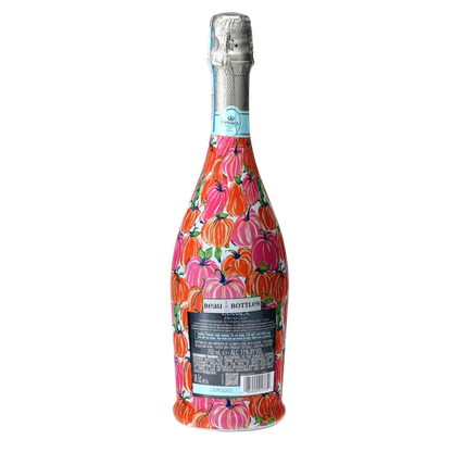 Pink & Orange Pumpkins Prosecco Bottle Wrap