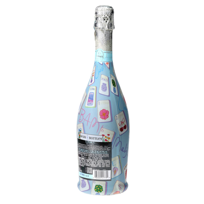 Pastel Blue Mahjong Prosecco Bottle Wrap