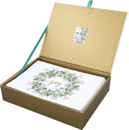 Wreath of Joy Deluxe Boxed Holiday Cards