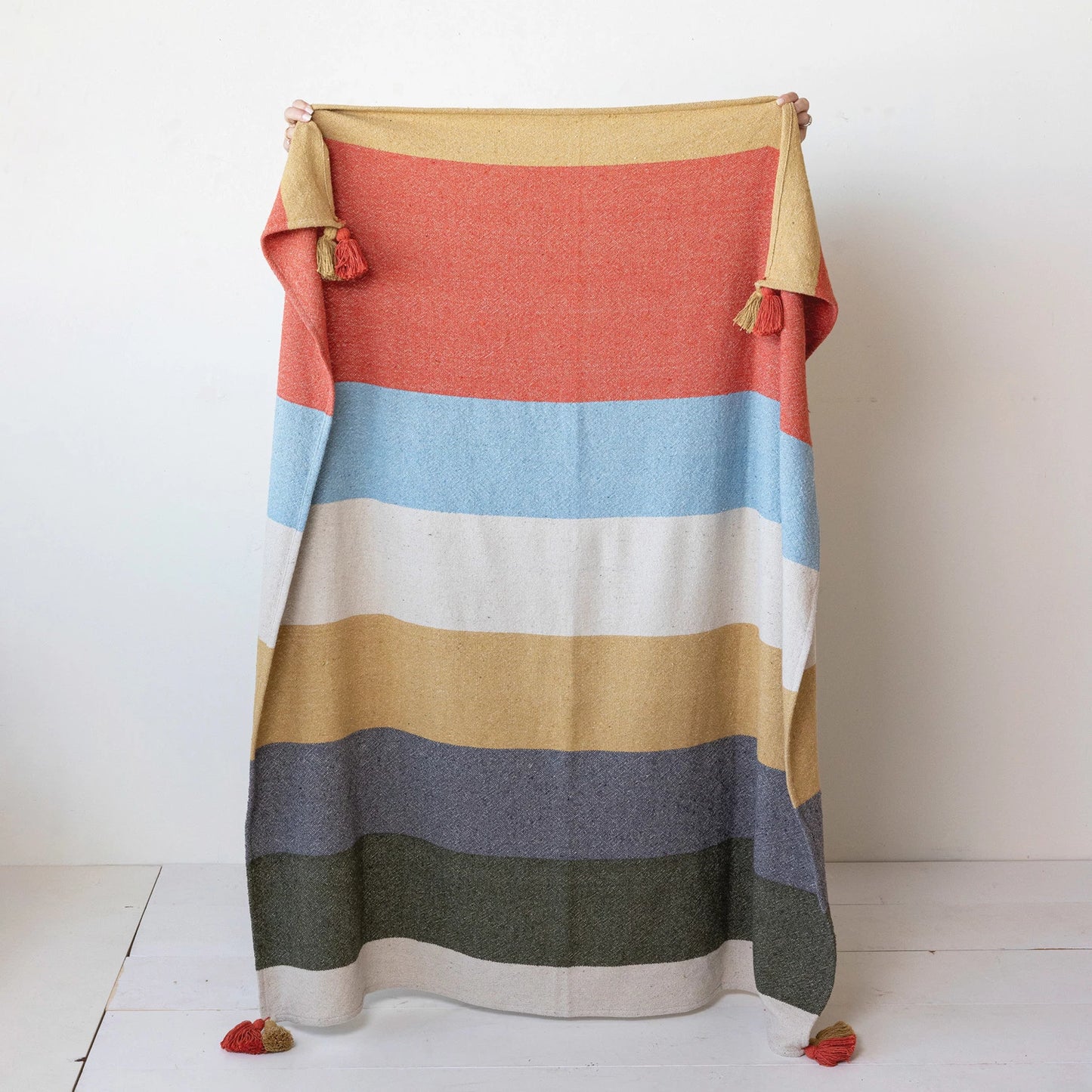 Woven Cotton Blend Throw