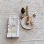 Stoneware Plate w/ Gold Snowflakes, White